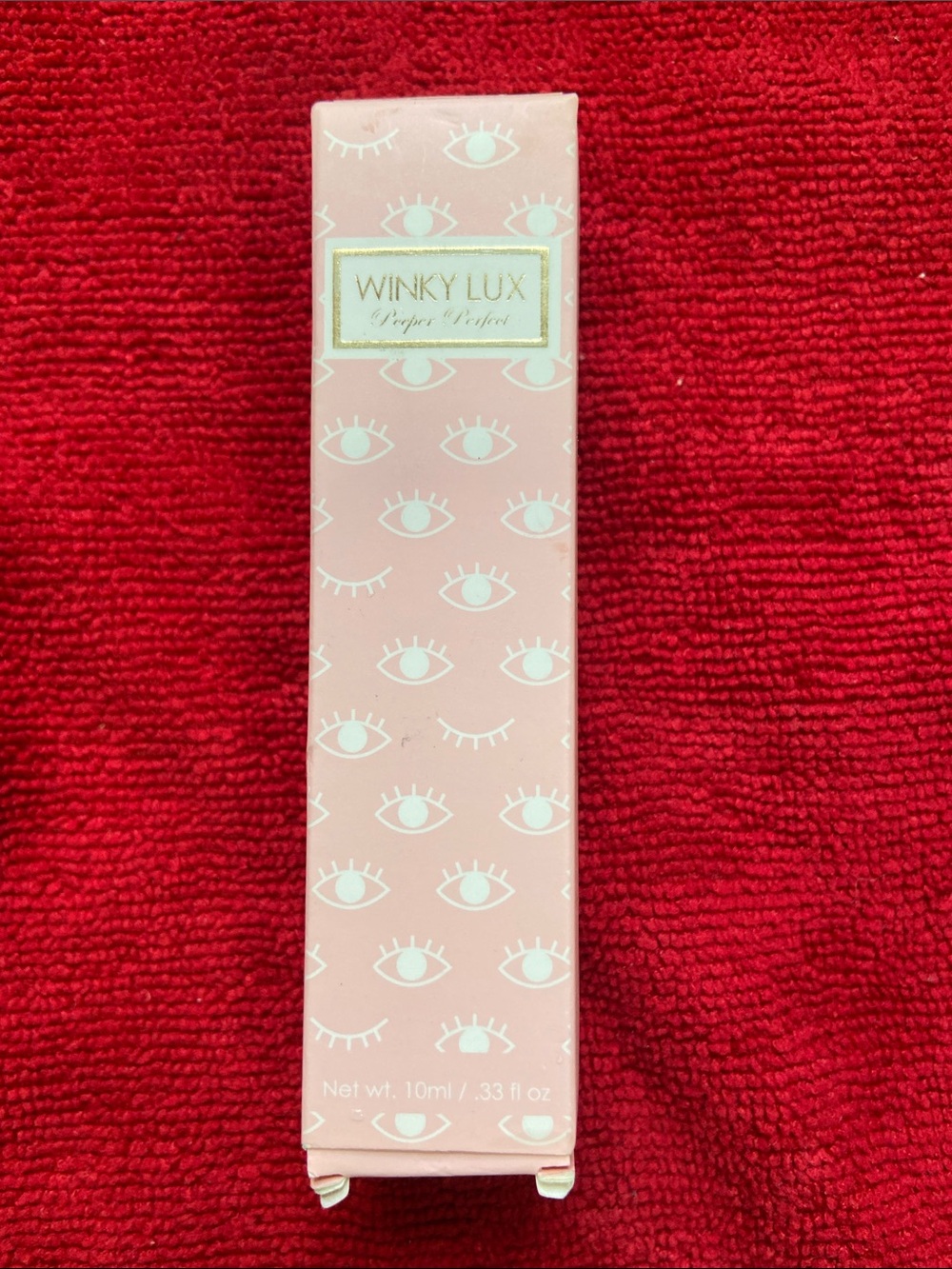 WINKY LUX Pink Eye Motif Lip Box with Gold Label
